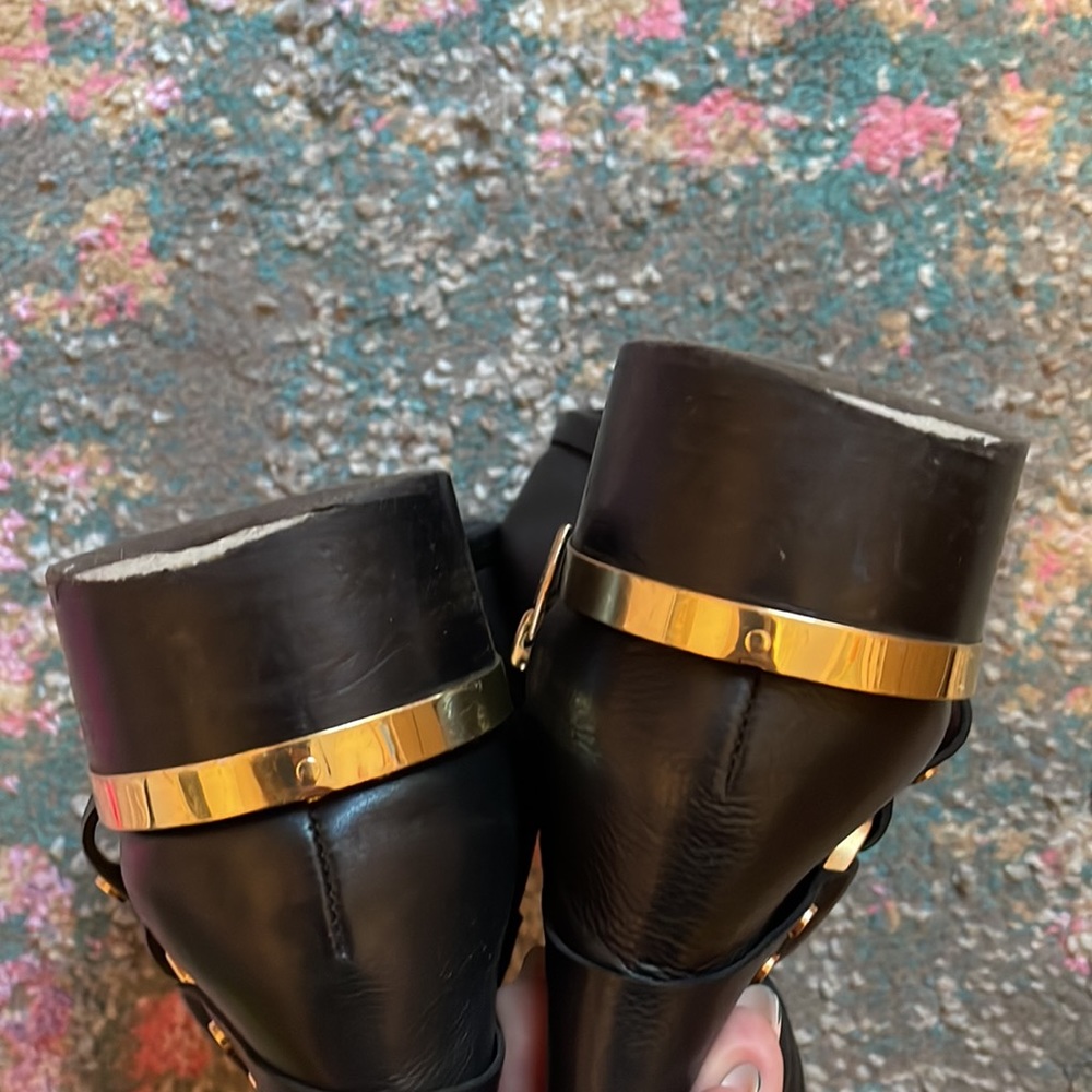 Vince Camuto mid calf black leather boots size 9 - Picture 8 of 9